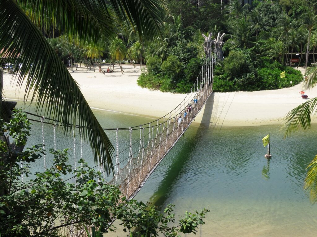 sentosa beach, singapore, rope bridge-2525668.jpg